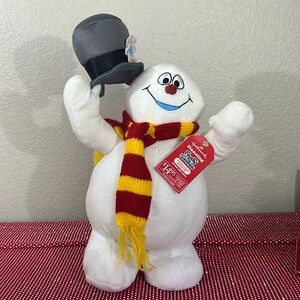 Hallmark FROSTY THE SNOWMAN Dancing 12” Plush Sound Motion Durante Magic Hat Tag